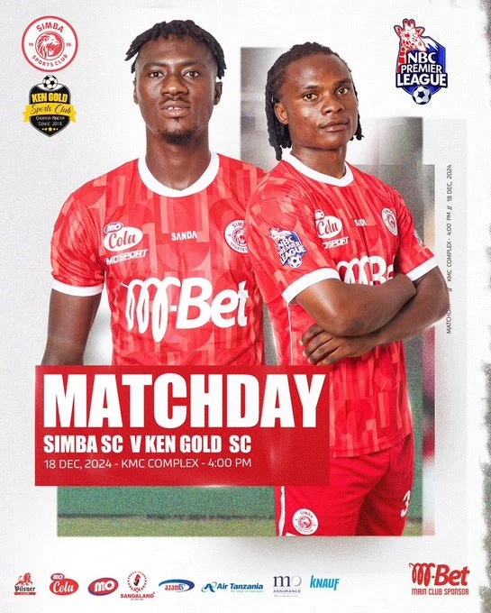 Kikosi cha Simba Vs KenGold FC Leo