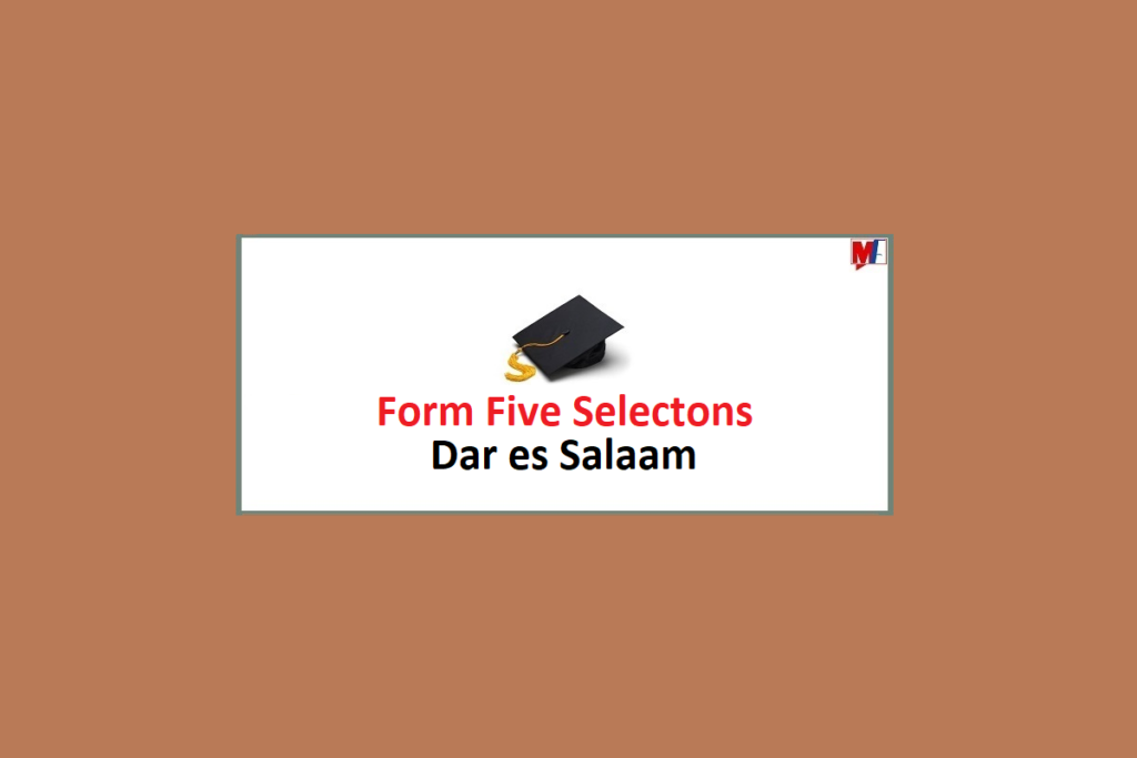 Form Five Selection Dar es salam 20252026
