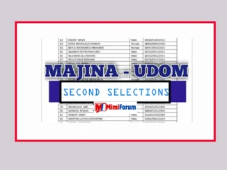 Majina ya Waliochaguliwa UDOM Awamu ya Pili 2025/2026